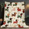 Sausage Dog Blanket Lightweight Soft Warm All-Season Throw Blankets for Sofa Bed Travel Camping - Cozy Home Decor Holiday  Gift