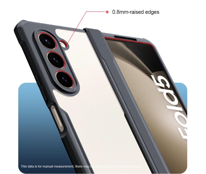 Xundi Z Fold7 Shockproof Case for Samsung Galaxy 6 - Transparent Glass Foldable Cover
