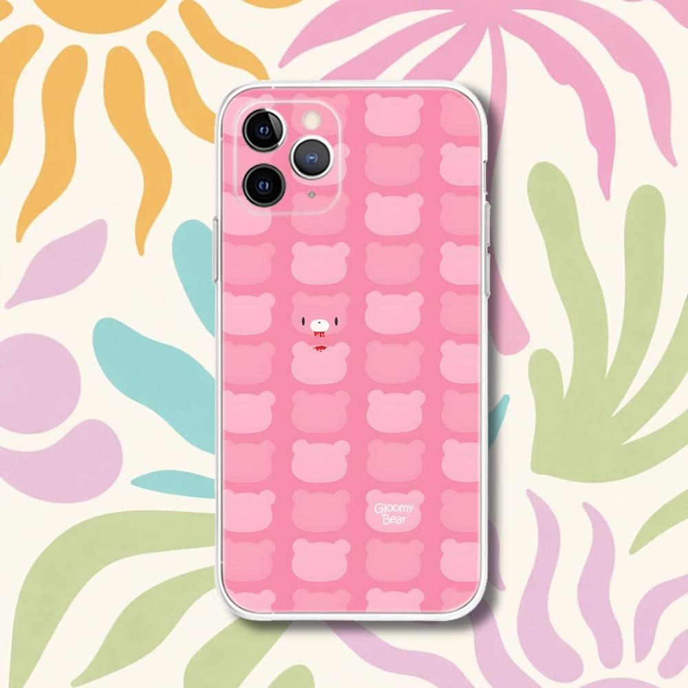 Cute G-Gloomy Bear Phone Case For iPhone 17,16e,16,15,14,13,12,11 Mini Pro Max X,XR,XSMAX 8,7 Air Plus Transparent Soft