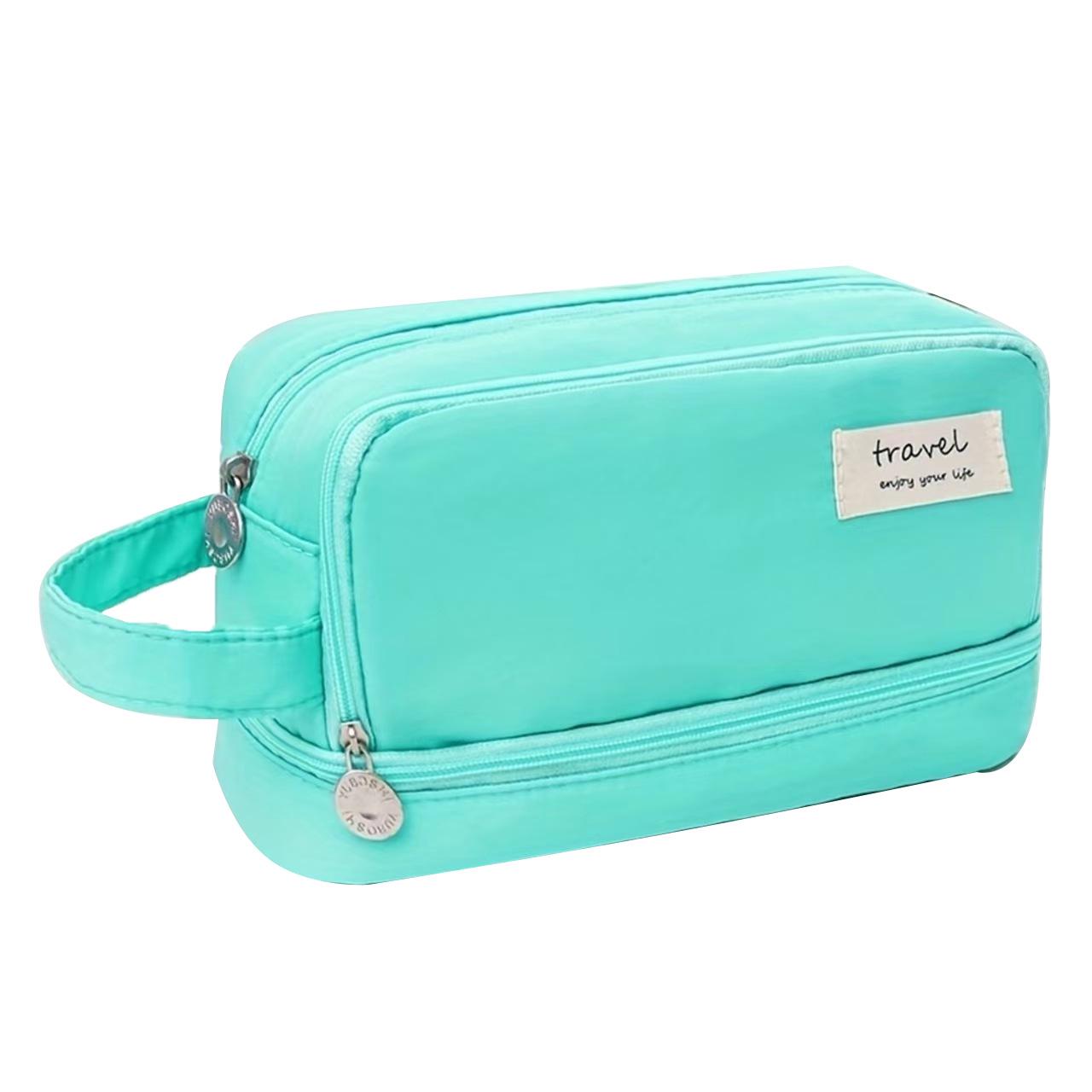 

Пенал большой вместимости многослойный - Однотонные цвета макарон, Идеально подходит для учеников средней школы зелёный