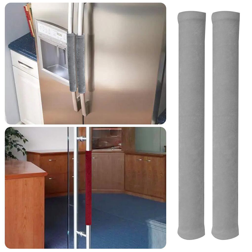 Pack of 2 Refrigerator Door Handle Cover Decoration Microwave Cabinet Fridge Fingerprint Protector Gloves for Household