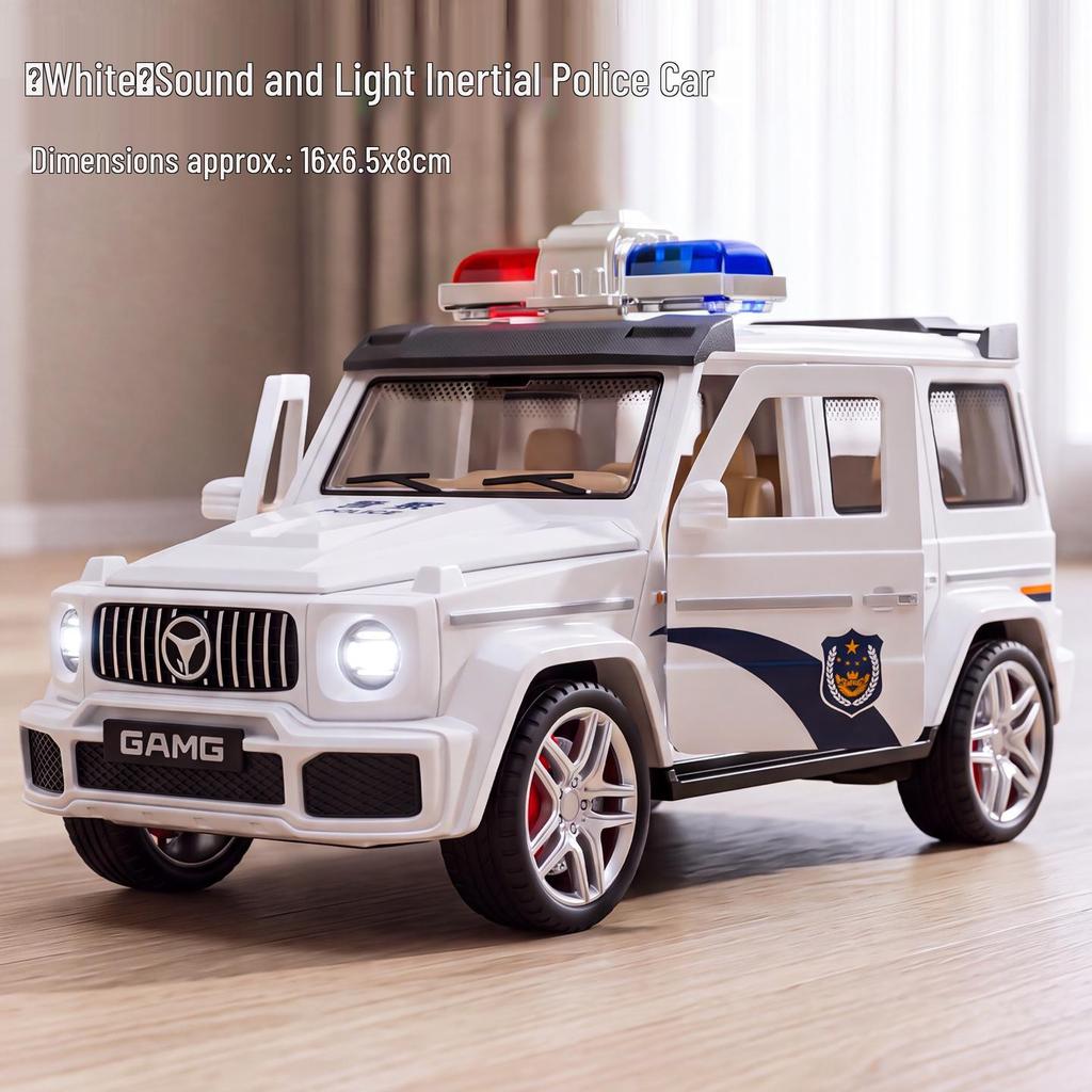 Kids' Inertia-Powered Police Car: 3-Door Opening, Gift for Boys, Ambulance-Themed Simulation Toy