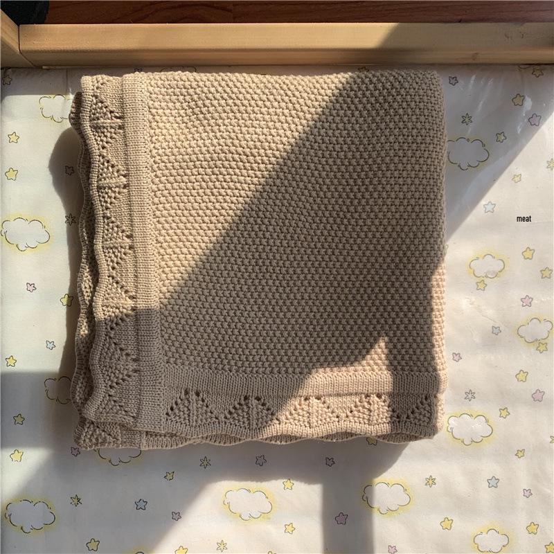 Nordic Baby Cotton Knit Yarn Swaddle and Stroller Blanket
