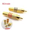 Gold Plated Audio RCA Male Female Connectors Plug Adapter Solder No Solder Type for Cable Plug Adapters Video CCTV Camera