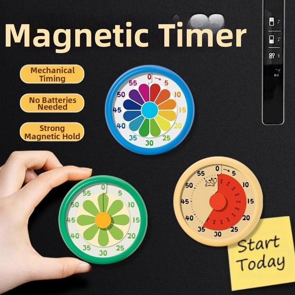 Mechanical Visual Timer Magnetic Self Discipline Kitchen Cooking Timer 60 Minutes Timer Reminder Children Study Timer