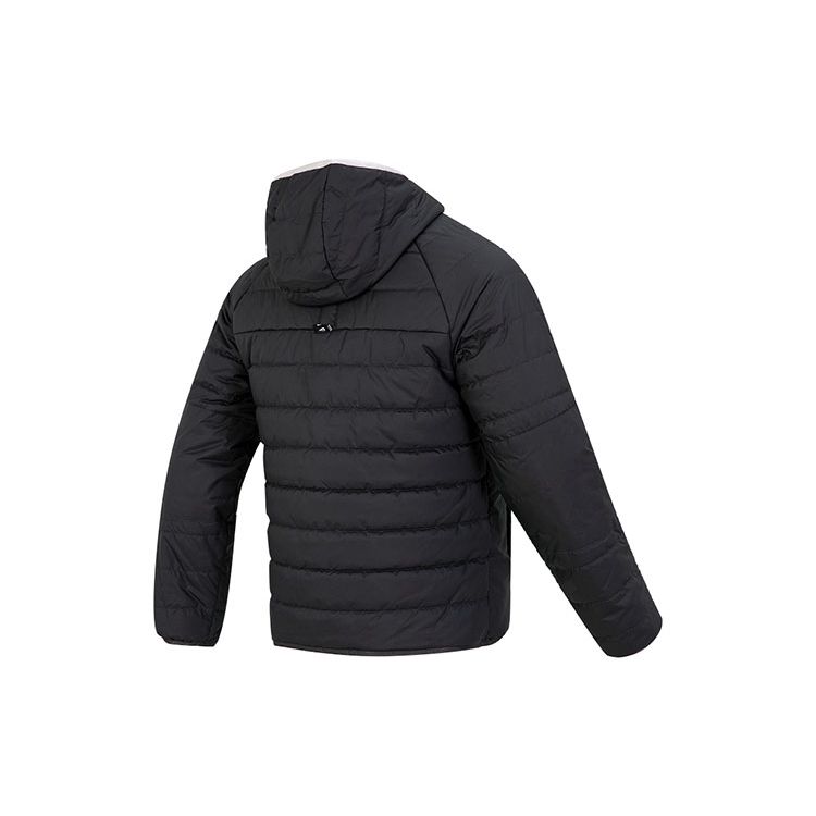 Nike Jednobarevná sportovní ležérní outdoorová prošívaná lehká bavlněná péřová bunda s kapucí pro muže bundy Černá DH2784-030