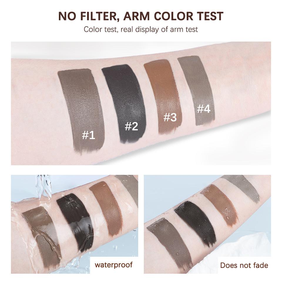 Long Lasting Waterproof Eyebrow Gel Highly Tinted Liquid Makeup Sweatproof Natural Finish Brown Black 4 Colors Cosmetics