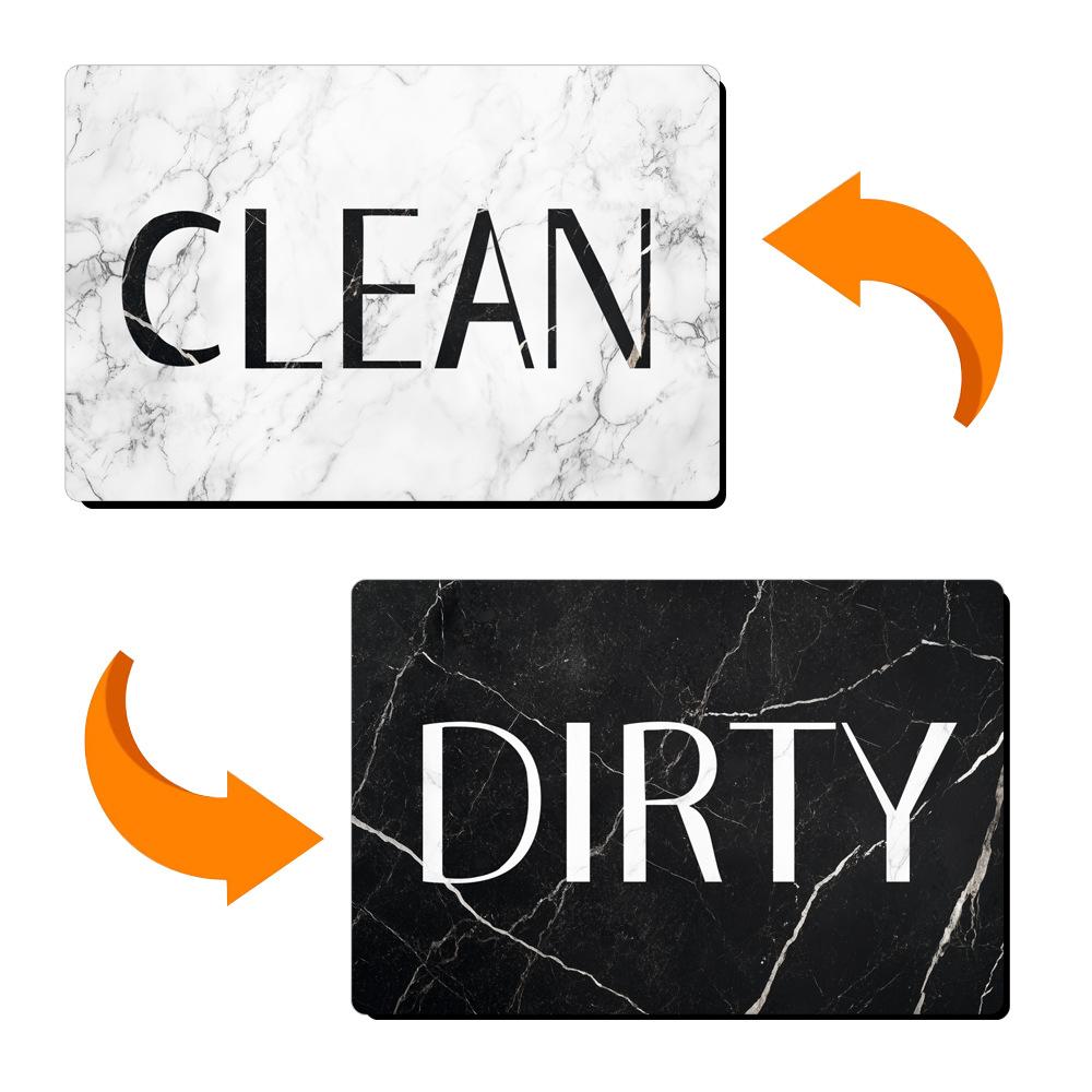 Dirty Clean Sign for Dishwasher Easy to Read and Strong Slide for Changing Signs Heavy Duty Magnet with Optional Stickers
