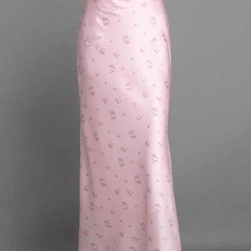 Tossy Summer Printed Fashion Long Skirt For Women High Waist Contrast Patchwork Slim Elegant Party Looks Ladies Y2k Maxi Skirt