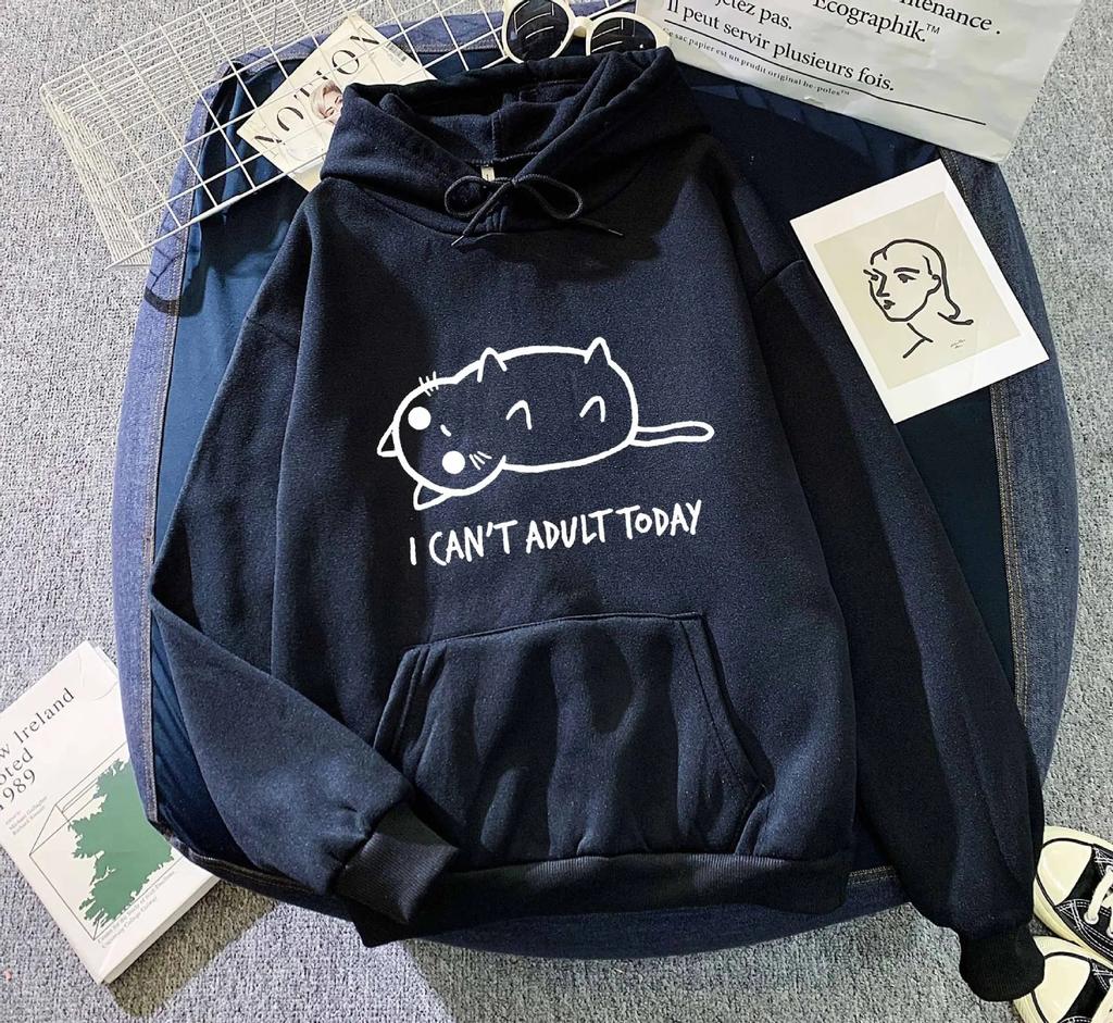 New Hot Sale of The Season Loose Hoodie Couple Tops Women Autumn Winter Thickened Sweatshirt with Print Full Sleeve Other St