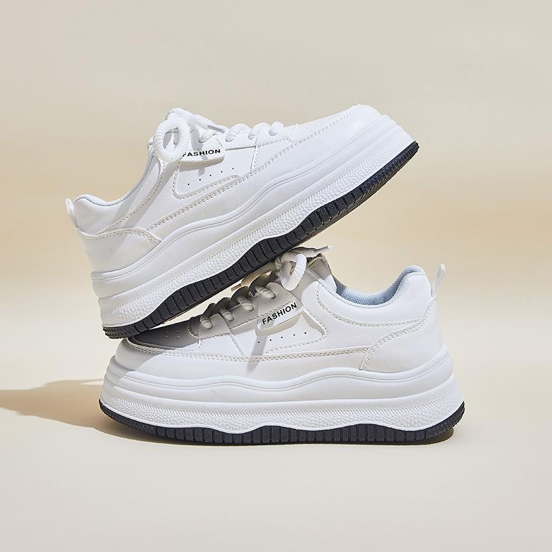 

Кроссовки из искусственной кожи на массивной платформе для женщин, повседневные дышащие легкие кроссовки для ходьбы, женские удобные нескользящие кроссовки для работы на открытом воздухе и тенниса 39