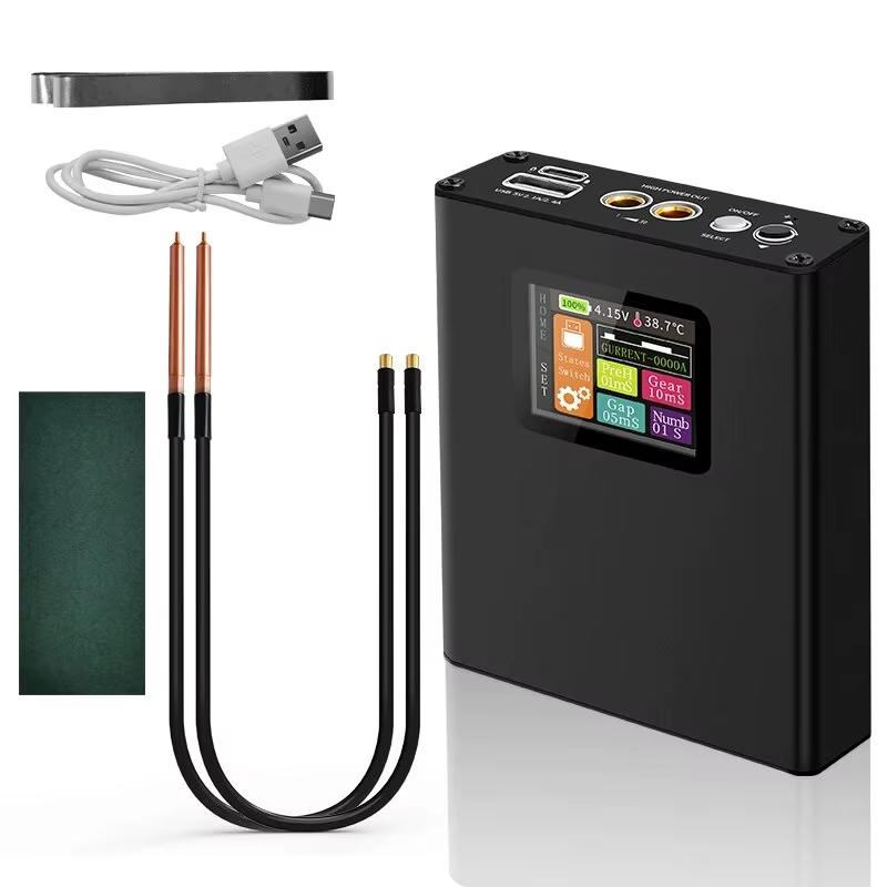 

Portable 30-Speed Spot Welder With Digital Color Screen, Li-ion Battery, Welds 0.1-0.25mm 18650 Cells чорний