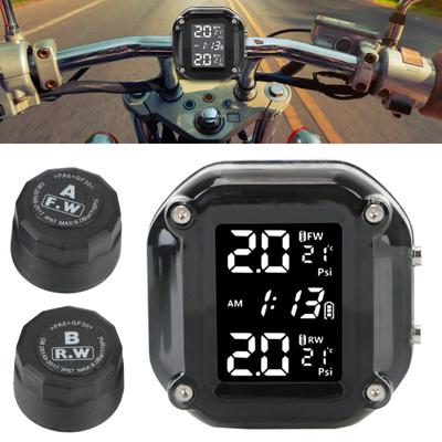 New 1pcs Motorcycle Tire Pressure Monitoring Wireless External Tire Pressure Sensor Motorcycle Pressure Detector Monitor
