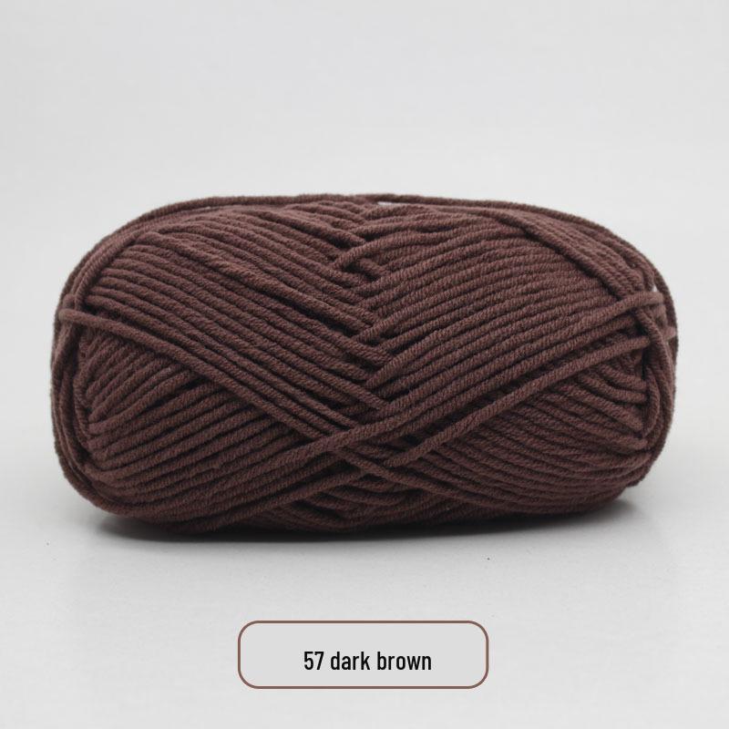 5-Strand Milk Cotton Yarn Scarf & Hand-Knitted Hat Yarn - Baby Soft, Medium Thickness, Free Shipping