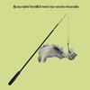 Retractable Cat Teaser Wand: 1.8m Interactive Fishing Pole with Bite-Resistant Feather & Bell Toy