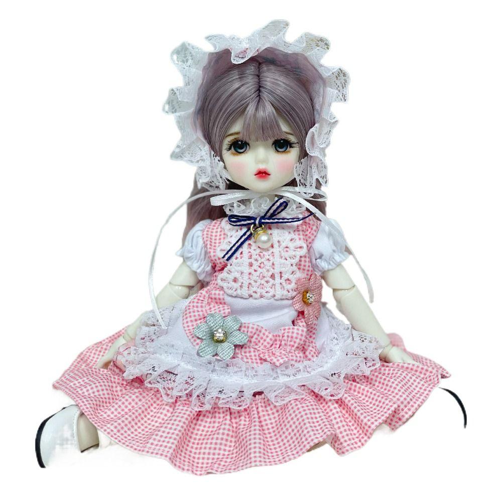 Lorita 1/6 BJD Doll Clothes with Headwear Toy Accessories Fashion Girl Birthday Gift  Children