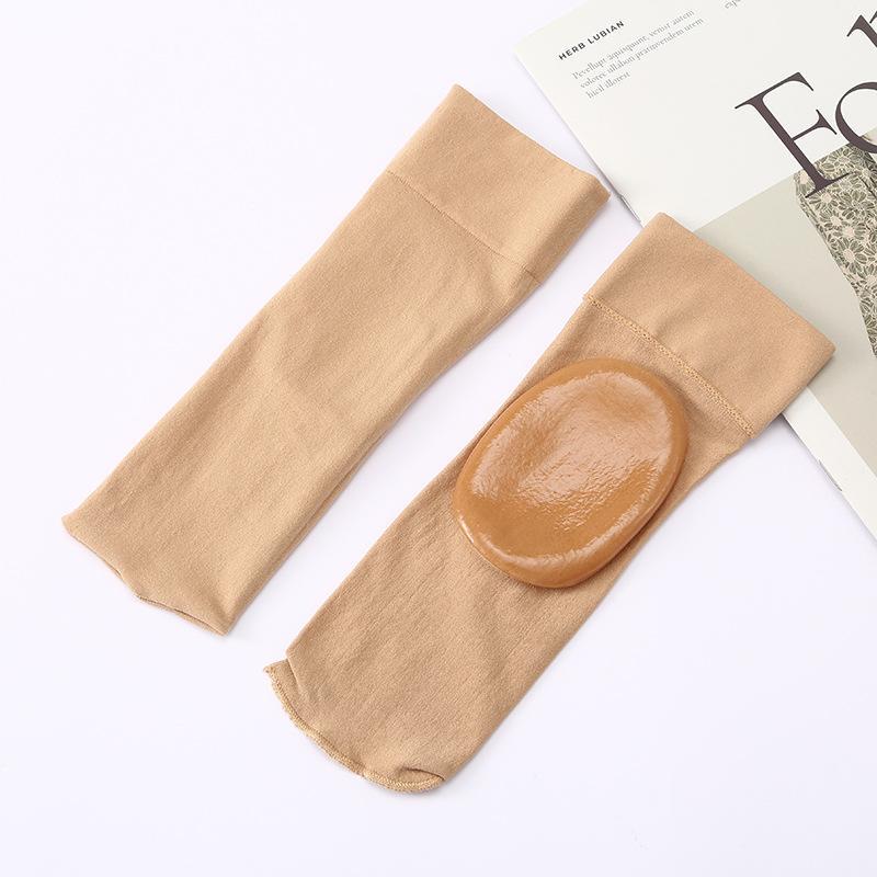 

1/2 Pairs Women s Silicone Anti Crack Heel Mid Calf Socks Foot Protector Moisturizing Unisex Socks one size