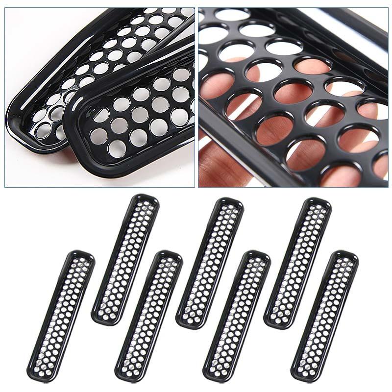 Car Front Hood Grille Ring Cover Protective Sticker For Jeep Wrangler TJ 1997-2006 Car Exterior Accessories 