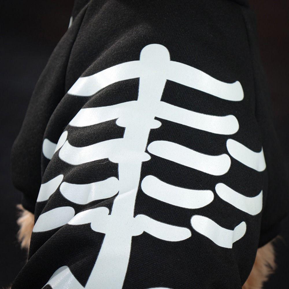 Decorative Dog Halloween Clothes Soft Pet Cosplay Costume Pet Skeleton Costumes  Cosplay Party