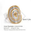 Stainless Steel Threaded Rotating Rings for Women Men Personality Gold Silver Color No Fade Opening Rings Jewelry Accessories