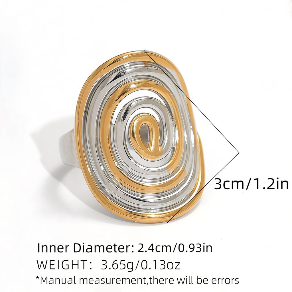 Stainless Steel Threaded Rotating Rings for Women Men Personality Gold Silver Color No Fade Opening Rings Jewelry Accessories