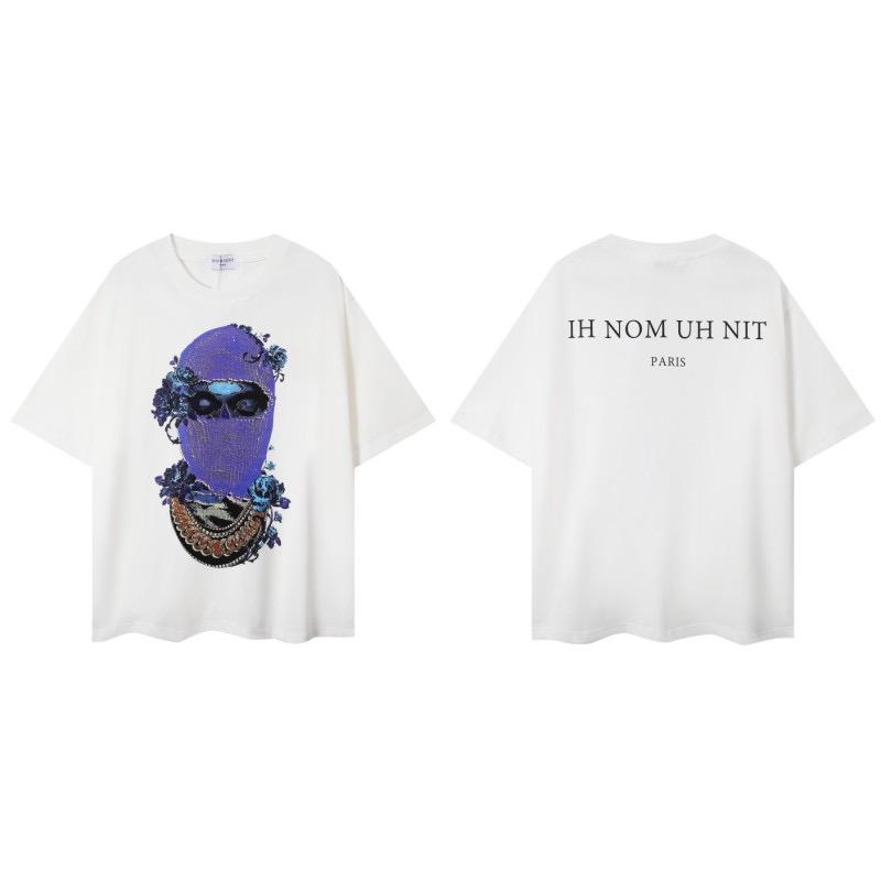 GLYDE Rundhals Herren Maske Bedrucktes Modisches Sommer Kurzarm T-Shirt Mit Persönlichkeit Und Spaß Street Trend T-Shirt