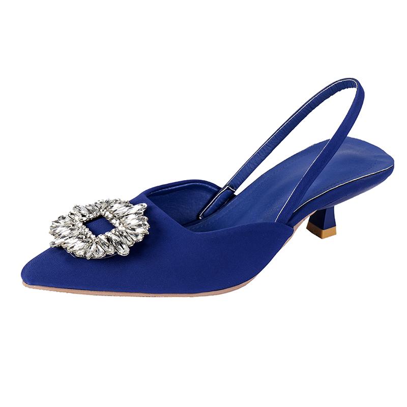 Fashion 2025 spring stiletto toe drag Korean version sexy party sandals women's shoes rhinestone fashion summer sandals zapatos de tacón