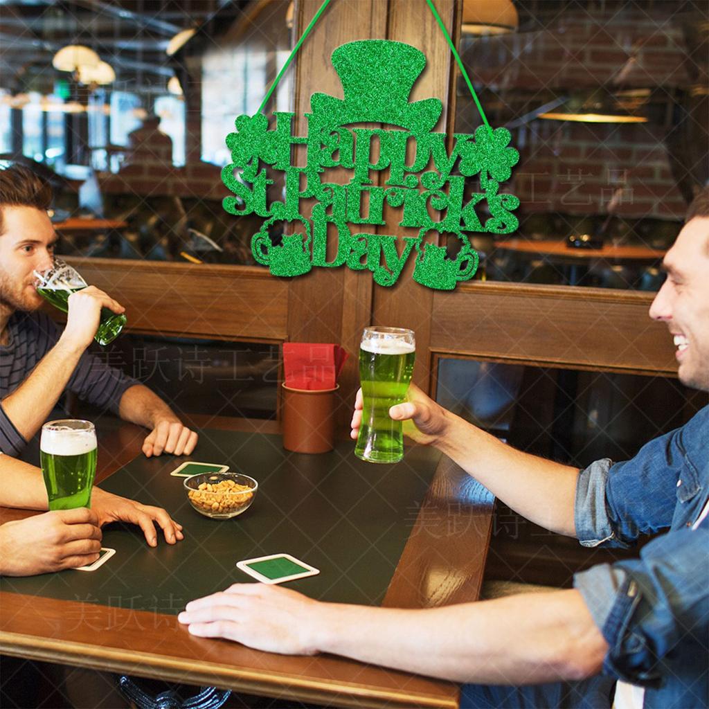 St. Patricks Day Dekorationen Party Türbehänge Irische Feiertagsbehänge Dekoration Wohnkultur