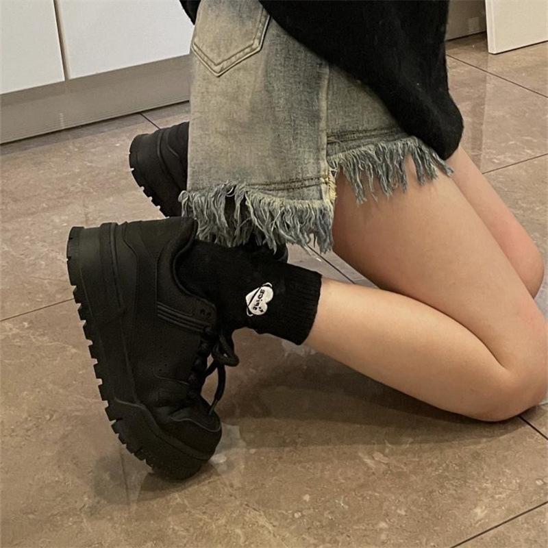 The original order "Black Blood Series" ins couple casual board shoes tide thick sole heightening men's and women's casual shoes