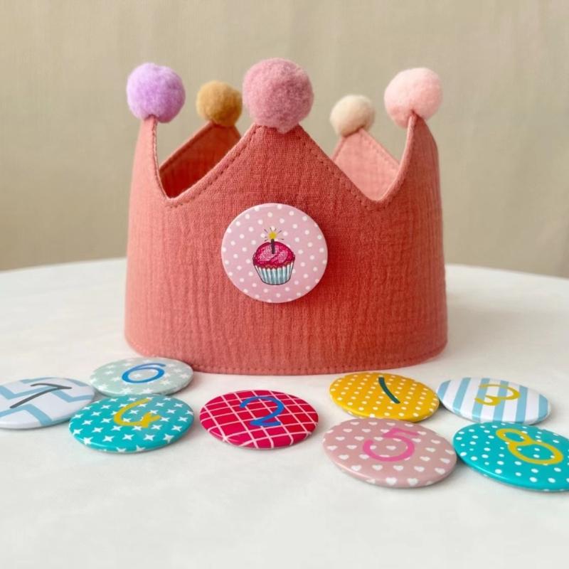 Schönes Design Wiederverwendbarer Geburtstagshut Krone für Kinder Happy Birthday Hut Baby Geburtstag Foto Requisiten Geburtstagsparty Deko-