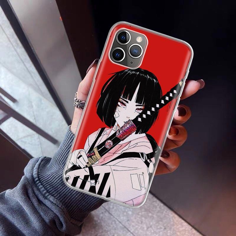 Japanese Style Anime Phone Case For iPhone 17 Air 11 13 Mini 14 15 Plus 16 12 Pro Max 16E SE 7 8 Pattern Soft TPU Back Cover  17