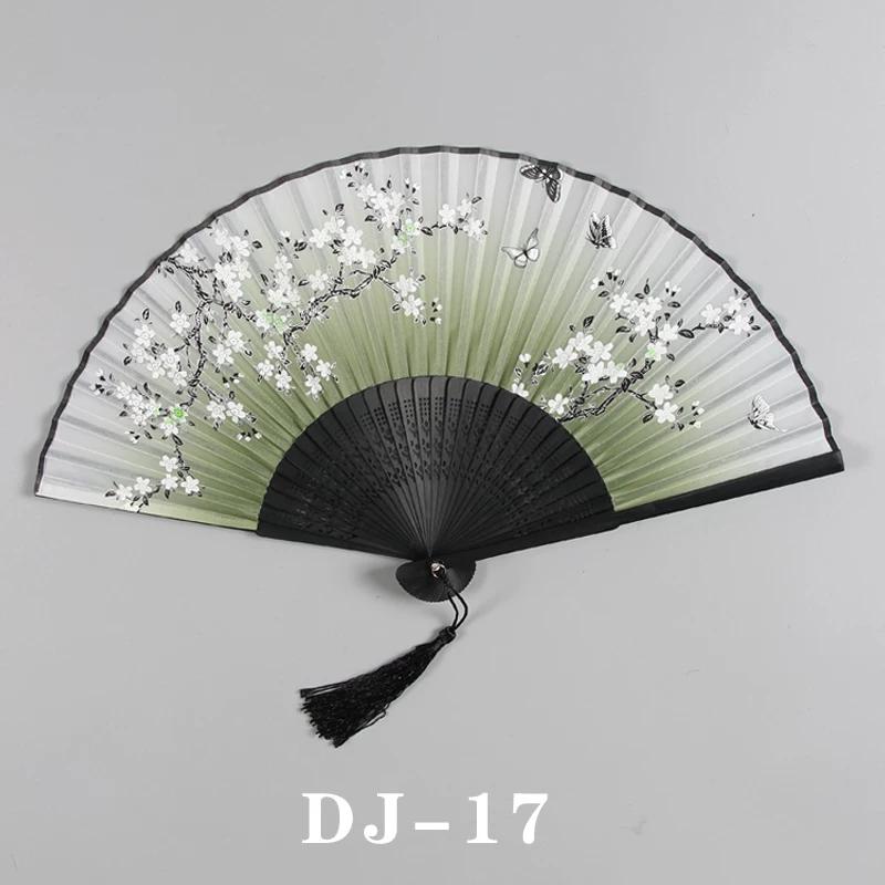 Elegant Fan Hall Retro Style Folding Fan Female Summer Japanese Style Portable Portable Tassel Small Folding Fan Chinese Style Han Costume Fan