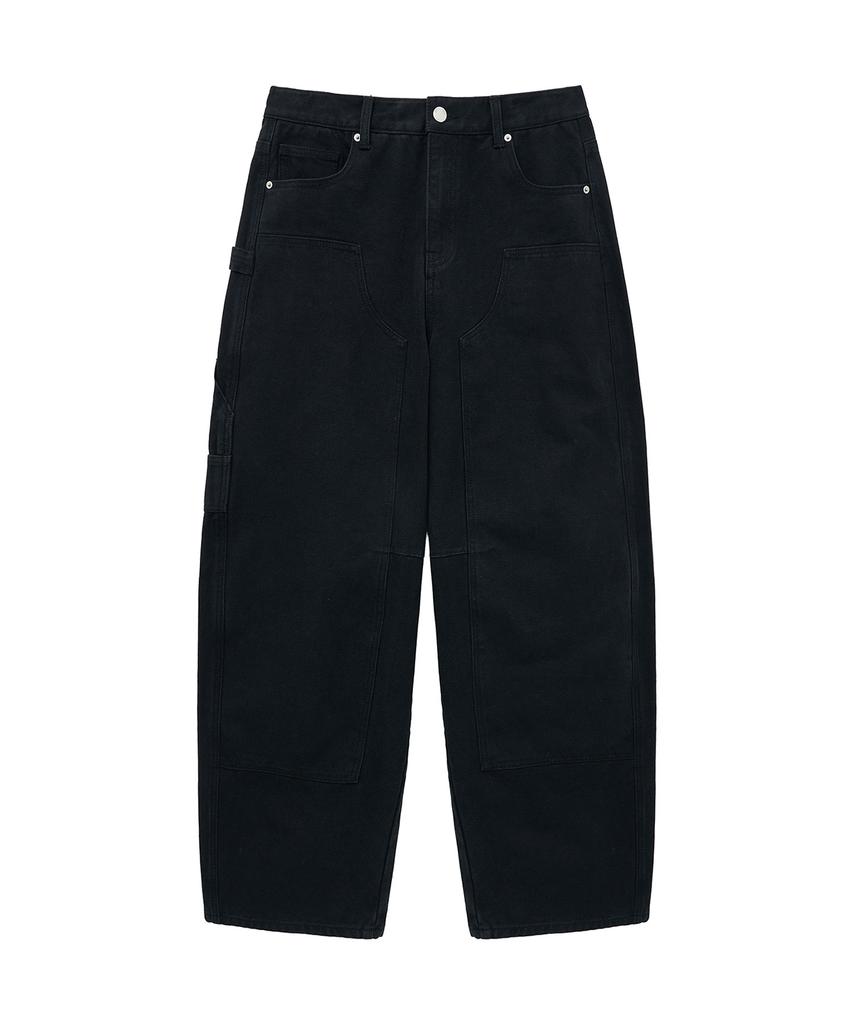 BIG UNION Heavy Canvas Curved Carpenter Pants (Black)