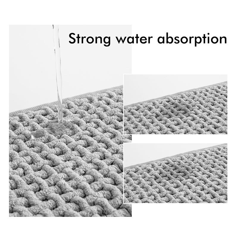 Luxurious Chenille Kitchen Mat Non-Slip Rug Runner Rugs Water Absorbent Long Carpet Washable Bath Mats for Bathroom