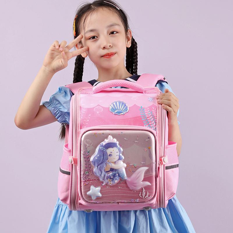 Large Capacity Lightweight Nylon School Backpack With Fun Cartoon Design For Boys And Girls