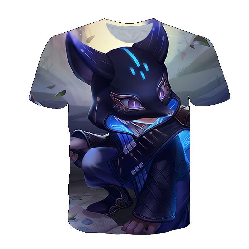 Men Women Gaming T-Shirt With 3D Digital Print Character Design Casual Short Sleeve Tee