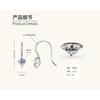 Silvere Glam New Moissanite Ear Hooks From Europe And America, High-end Design Earrings, Pure Silver S925 Earrings