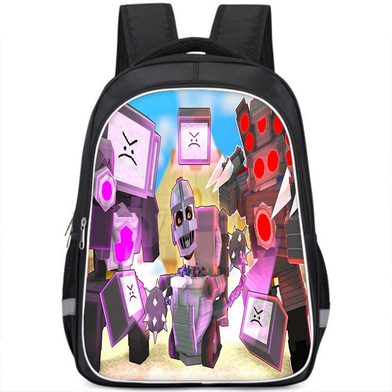 Vibrant Cartoon Character Backpack For Kids Stylish Oxford Cloth Large Capacity