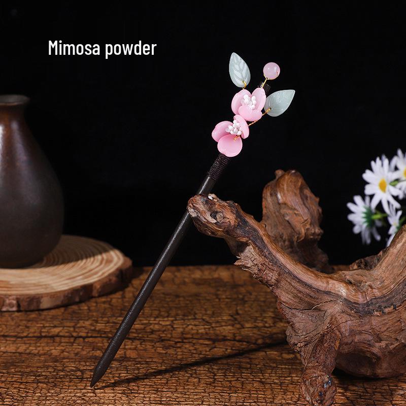 Elegant Wooden Chinese Tassel Hairpin for Hanfu | Women's Ancient Costume Hair Bun Accessory & Styling Ornament Gift.