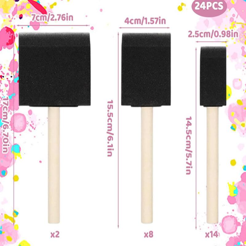 Kid's Sponge Stamp Ink Pad and Roller Set for Painting and Drawing