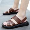 Sandals Men Summer Peep-toe Youth Beach Shoes office work Dual-use Beach Slippers Non-slip Men's Sandals outdoor Mens Shoes