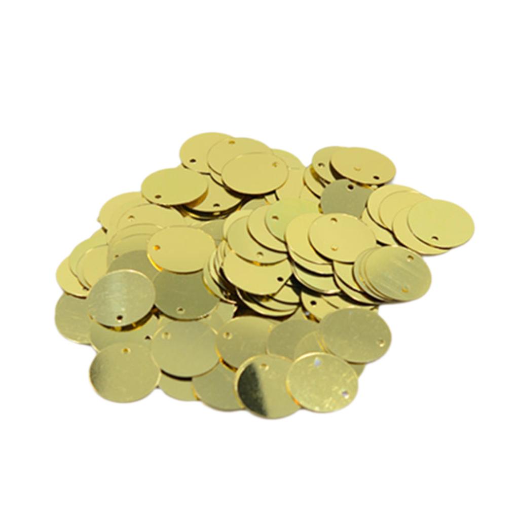 Pack of 130PCS Shiny Round Loose Sequins Paillettes Sewing Craft Jewelry Making Costume DIY Home
