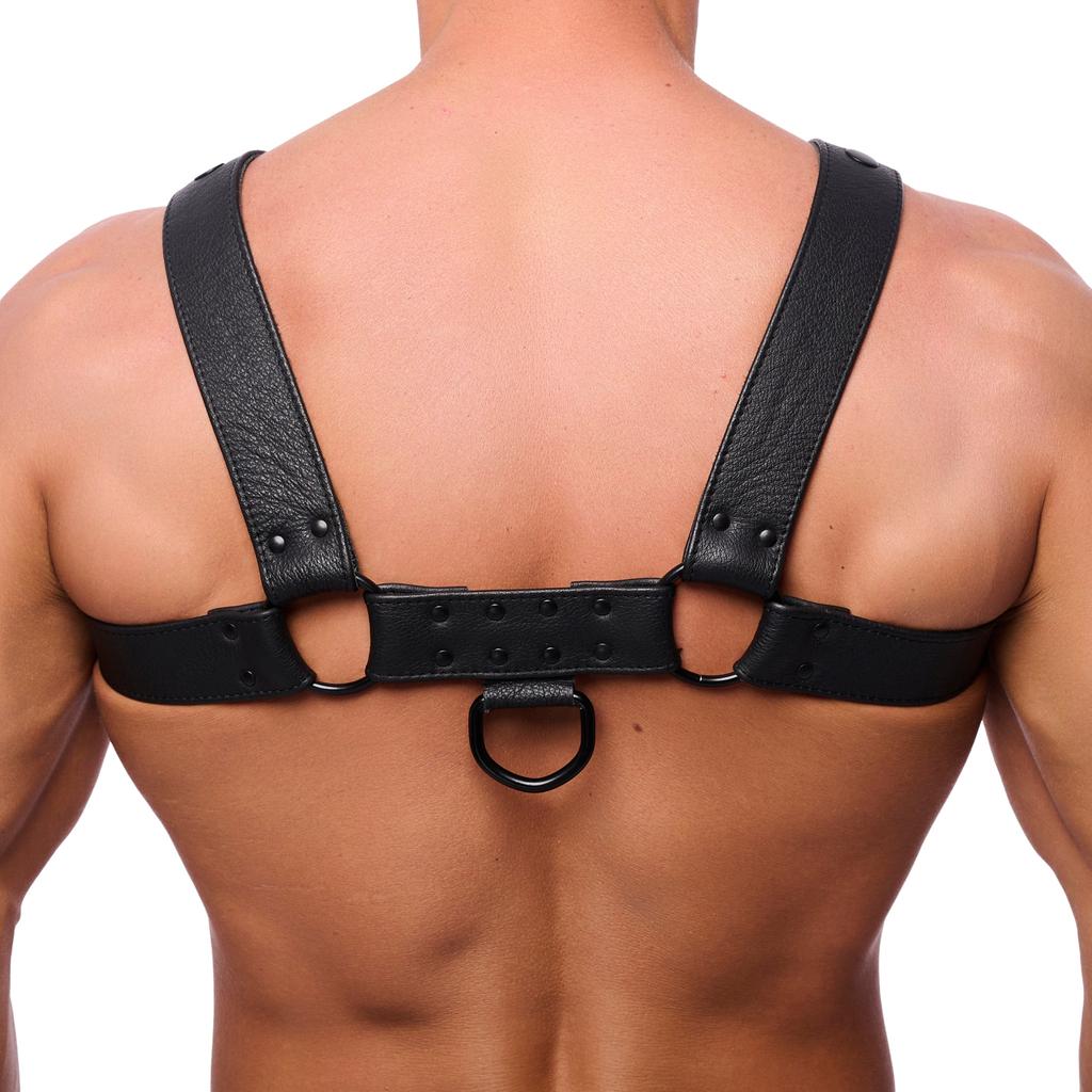 Harnais en cuir Snap Noir - The Red Harness - Harnais Homme