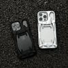 Luxury Cut-Out Plating Hollow Tiger Tooth Skull Case For iPhone 17 Air 16 15 14 Plus 13 12 Pro Max 11 Cooling Shockproof Cover
