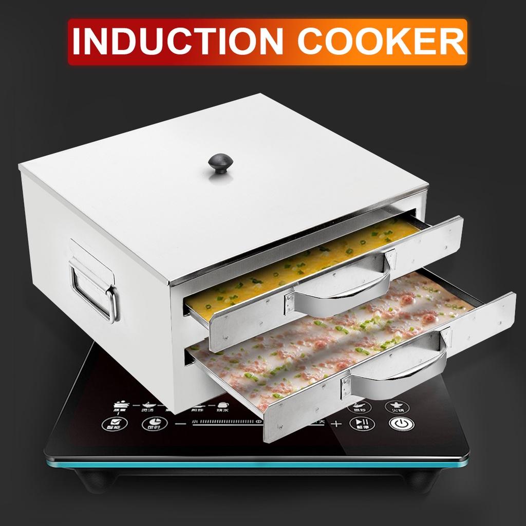 DIY Stroj na vaření rýže na nudličky v páře Nerezový parní zásuvkový kotel Kuchyňský plech na vaření Rychlá příprava jídla