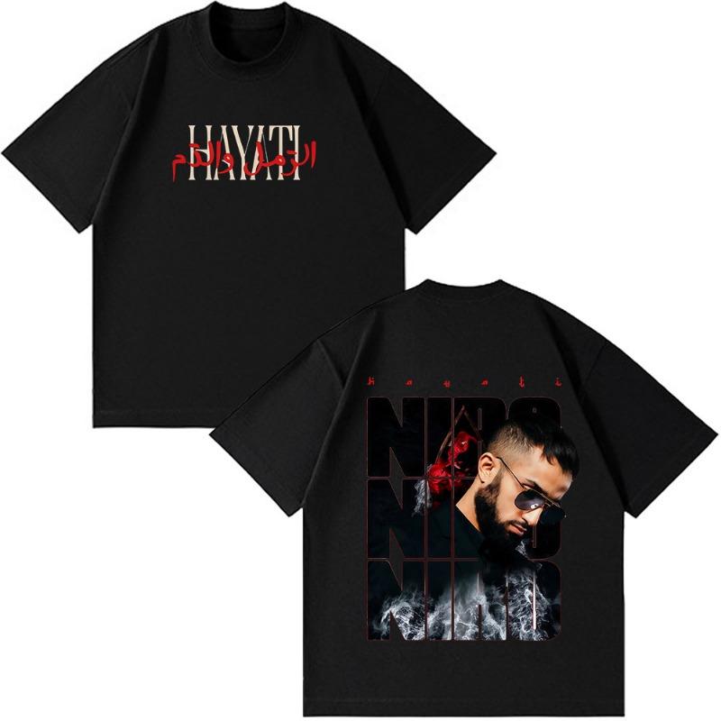 Raper Niro OX7 Album T-shirt Męski Damski Ubrania Moda Hip Hop T-shirty Muzyka Pop Męski Casual Bawełna Vintage T-shirt Streetwear