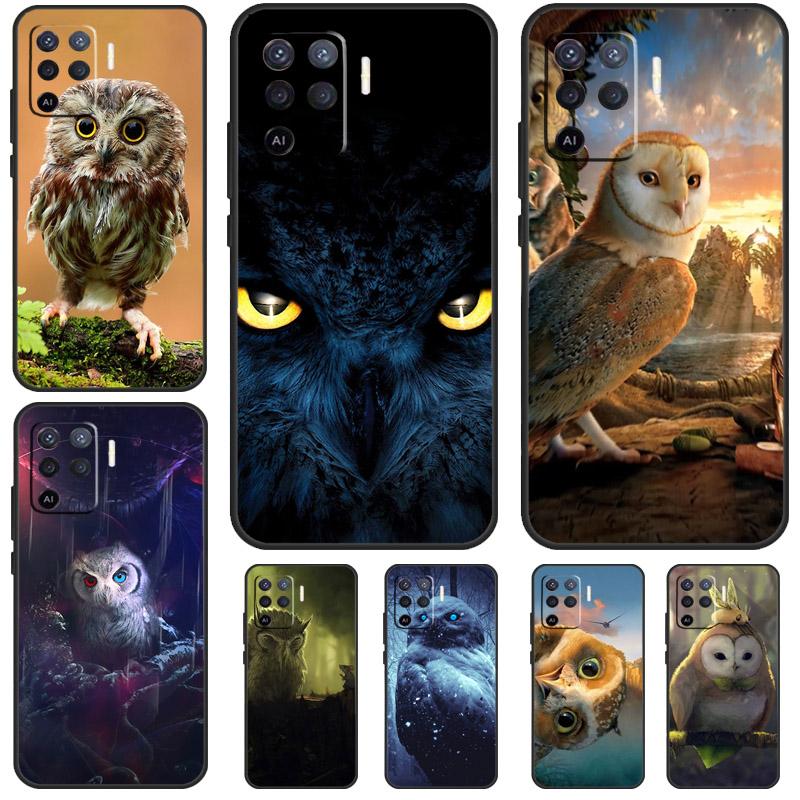 Animal Owl For OPPO A98 A78 A58 A53 A54 A57 S A52 A72 A17 A77 A74 A94 A5 A9 A53 A15 A16 A76 A96 Case