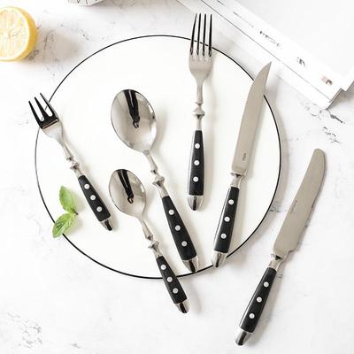 Kreativní Nová Hvězda 430 Zrcadlový Povrch Západní Příborový Set: Steakový nůž, vidlička, lžíce - Ideální pro hotely a restaurace.