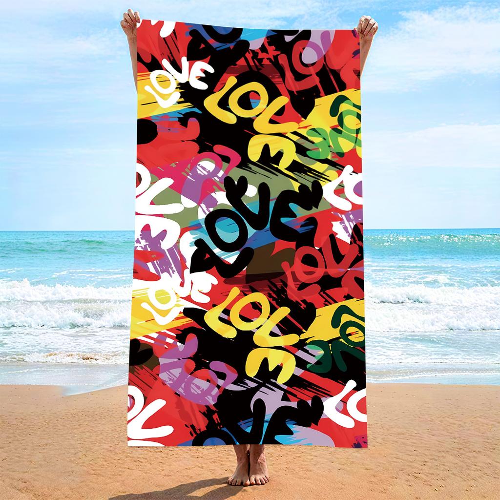 Microfiber Beach Towel Printed Beach Towel Absorbent Beach Towel 2026