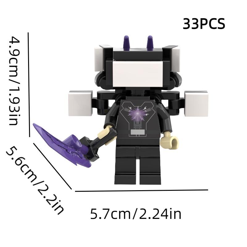 Skibidi Toilet Toy Abs Plastic Building Blocks For Kids 669d Super Tv Man